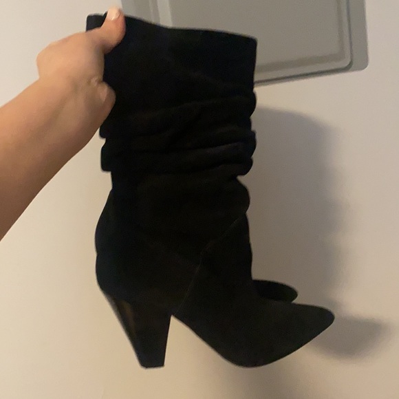 Suede slouchy boots sz 5 - Picture 3 of 6